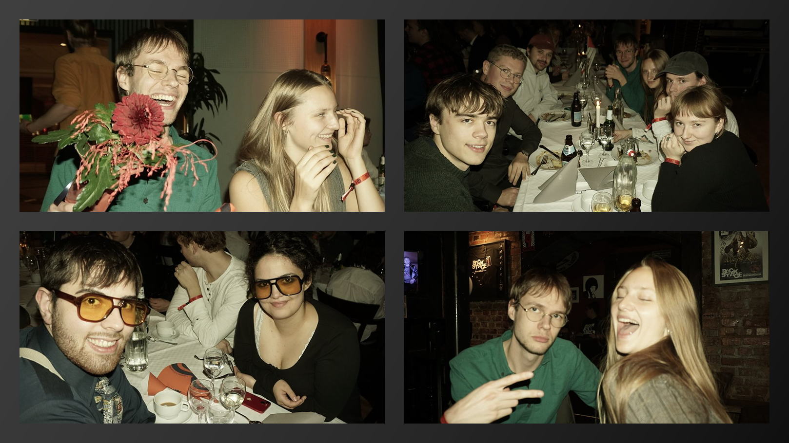 mingelbilder med glada vinnare