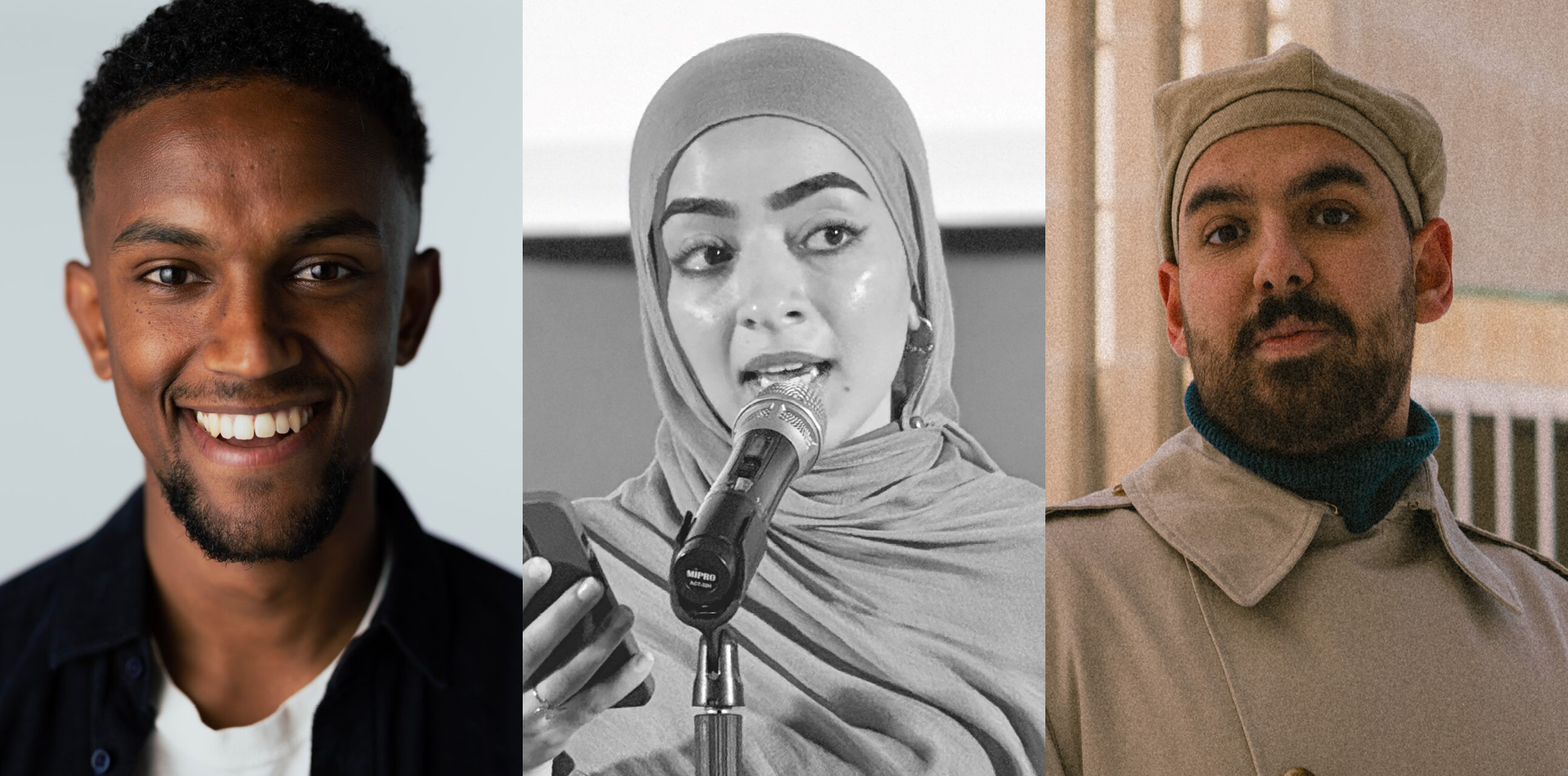 porträtt av de tre deltagarna