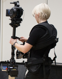 Emma Nordström från Kultur i Halland Film var en av deltagarna som gavs tillfälle att testa tekniken