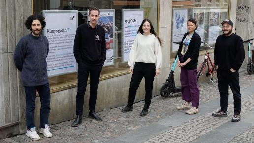 Fem regissörer framför Film i västs lokal